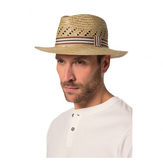 JP1880 Straw Hat Woven Yellow - Accessoires - 