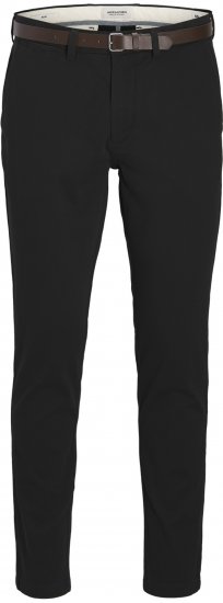Jack & Jones Marco Adam Belted Slim Fit Chino Pants Black - Jeans & broeken - Jeans & Broeken Grote Maten Heren