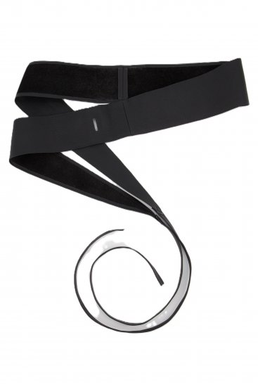 Ulla Popken Soft Leather Tie Belt Black - Damesriemen - 