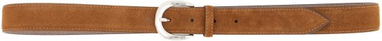 Ulla Popken Suede Thin Belt Brown - Damesriemen - 