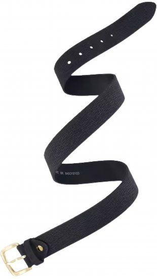 Ulla Popken Genuine Leather Belt With Golden Buckle Black - Damesriemen - 