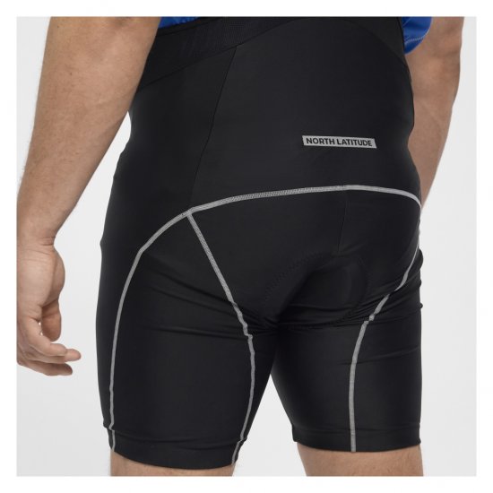 North Latitude Sport Bike Shorts With Suspenders Black - Fietskleding - 