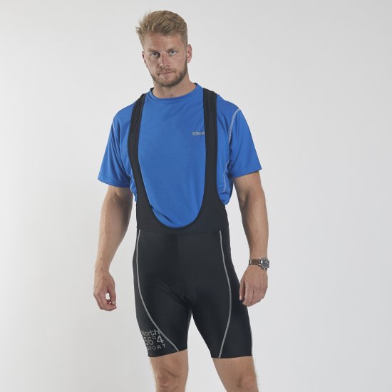 North Latitude Bike Shorts With Suspenders Black TALL - Sportkleding & outdoor - Grote Maten Sportkleding Heren