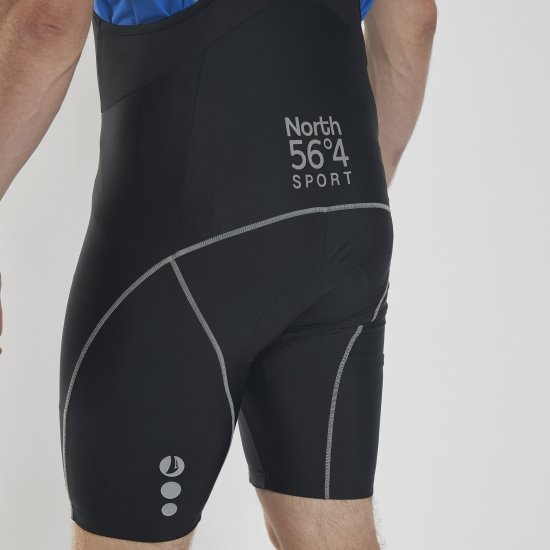 North Latitude Bike Shorts With Suspenders Black TALL - Sportkleding & outdoor - Grote Maten Sportkleding Heren