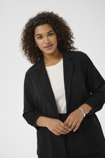 Kaffe Curve Pheolo 3/4 Sleeve Blazer Black Deep - Blazers - 