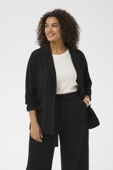 Kaffe Curve Pheolo 3/4 Sleeve Blazer Black Deep - Blazers - 