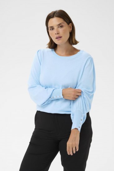 Kaffe Curve Lizzy Trui met lange mouw Blauw - Truien & knitwear - 