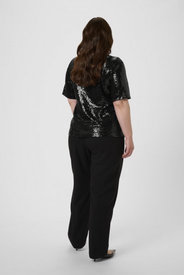 Kaffe Curve Mirana Sequin Blouse Black - Blouses - 