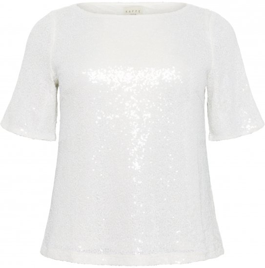 Kaffe Curve Mirana Sequin Blouse Chalk - Blouses - 