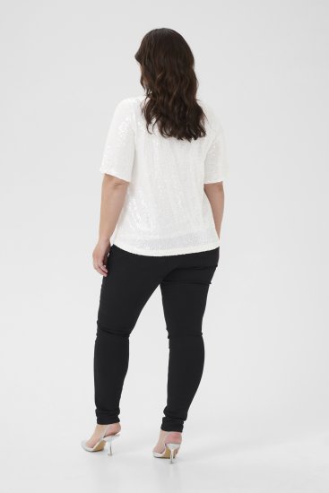 Kaffe Curve Mirana Sequin Blouse Chalk - Blouses - 