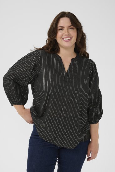 Kaffe Curve Luisa Blouse Black Deep - Blouses - 