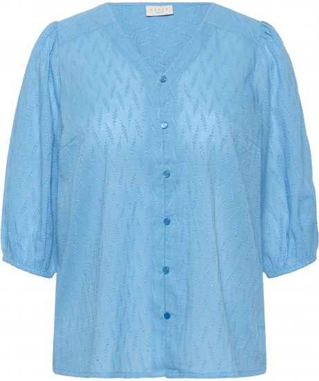 Kaffe Curve Gabby Blouse Azure Blue - Blouses - 