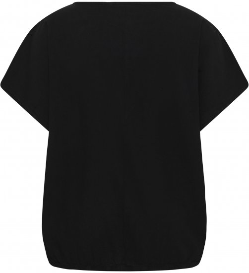 Kaffe Curve Nana Blouse met korte mouw Zwart - Blouses & tunieken - 