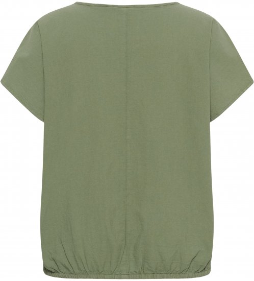Kaffe Curve Nana Blouse met korte mouw Groen - Blouses & tunieken - 