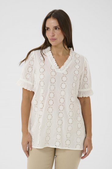 Kaffe Curve Dina Blouse White - Blouses - 