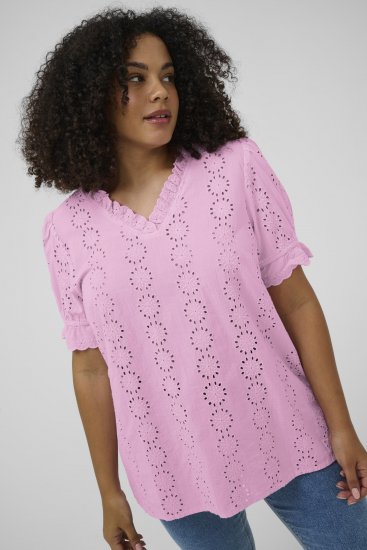 Kaffe Curve Dina Blouse Pink Frosting - Blouses - 