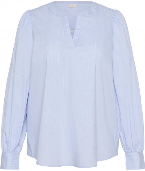 Kaffe Curve Juda Blouse Nantucket Breeze Stripe Blue - DAMESKLEDING 40-66 - 