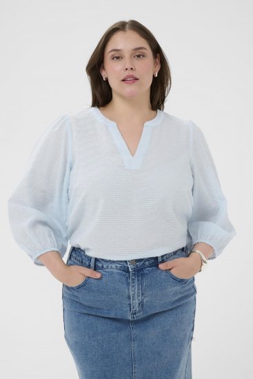 Kaffe Curve Penelopia Blouse Nantucket Breeze Blue - Blouses - 