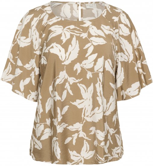 Kaffe Curve Marla Blouse Oak Chalk Leaf - Blouses - 