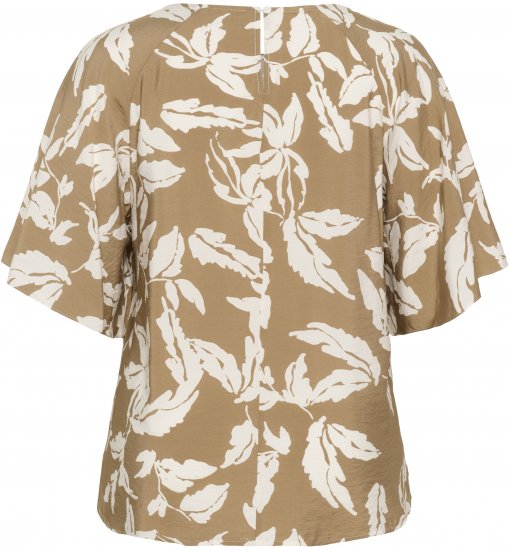 Kaffe Curve Marla Blouse Oak Chalk Leaf - Blouses - 