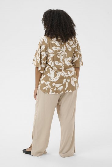 Kaffe Curve Marla Blouse Oak Chalk Leaf - Blouses - 