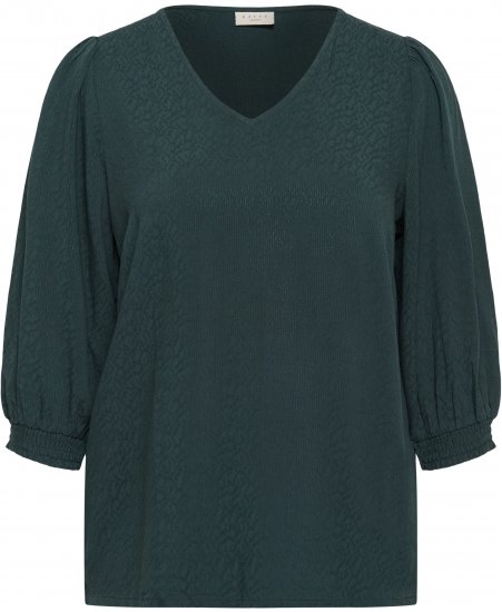 Kaffe Curve Pippi Blouse 3/4 Sleeve Magical Forest Green - Blouses & tunieken - 