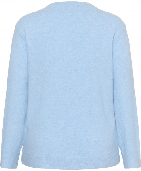 Kaffe Curve Jilanda V-Neck Pullover Blue - Truien & knitwear - 