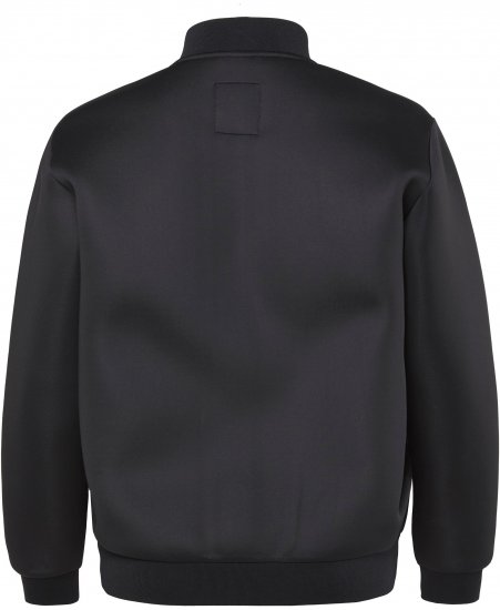 JP1880 College Jacket Scuba Fabric with Zipper Black - Jassen - Grote Maten Herenjassen
