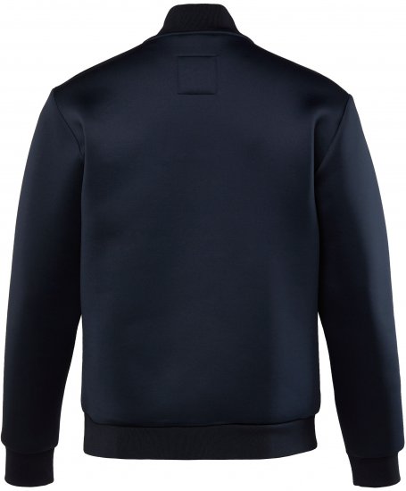 JP1880 College Jacket Scuba Fabric with Zipper Navy - Jassen - Grote Maten Herenjassen