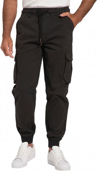JP1880 Cargo Trousers with Many Pockets Stretchy Black - Jeans & broeken - Jeans & Broeken Grote Maten Heren