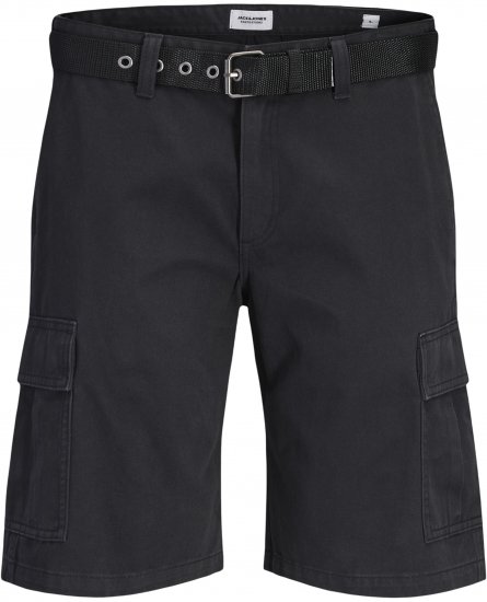 Jack & Jones Cole Hudson Belted Cargo Shorts Black - Korte broeken - Grote Maten Korte Broeken Heren