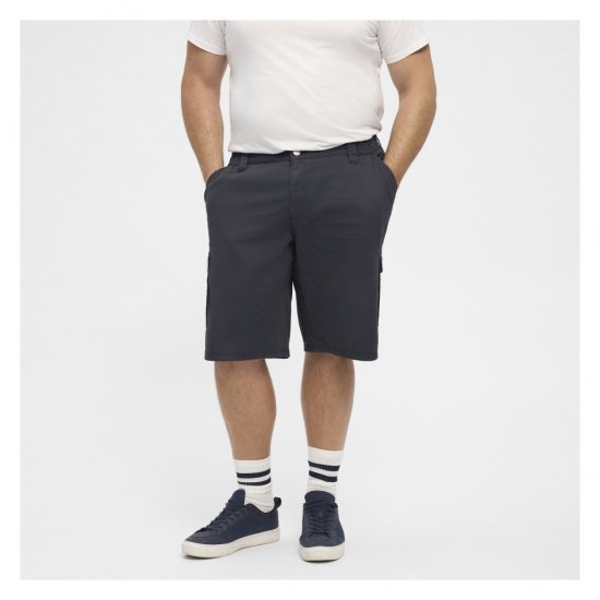 North Latitude Cargo Shorts Navy Blue - Korte broeken - Grote Maten Korte Broeken Heren