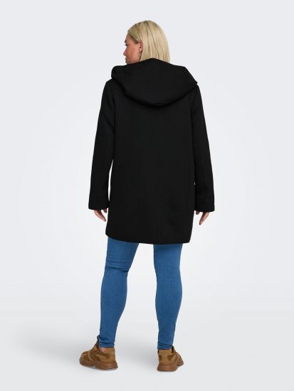 Only Carmakoma Sedona Light Coat Black - Wintermantels - Winterjassen in grote maten