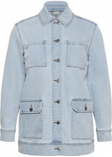 Kaffe Curve Ninna Casual Jacket Light Blue Washed - Jassen - 