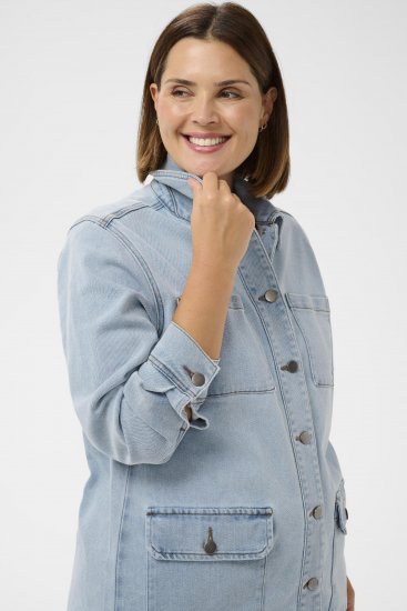 Kaffe Curve Ninna Casual Jacket Light Blue Washed - Jassen - 