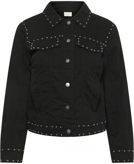 Kaffe Curve Brenn Twill Jacket Washed Black - Spijkerjassen - 