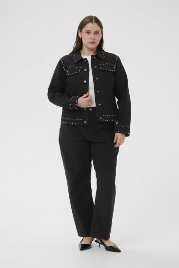 Kaffe Curve Brenn Twill Jacket Washed Black - Spijkerjassen - 