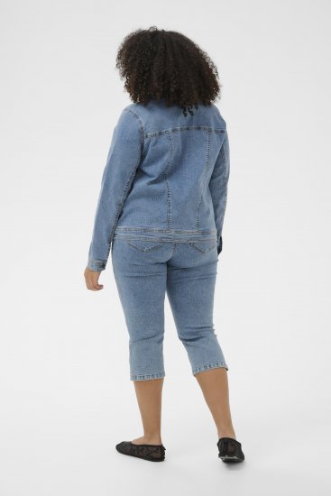Kaffe Curve Vilana Denim Jacket Washed Blue - Spijkerjassen - 