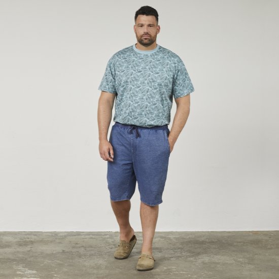 North Latitude 61333 Jog Denim Shorts Indigo Blauw - Korte broeken - Grote Maten Korte Broeken Heren