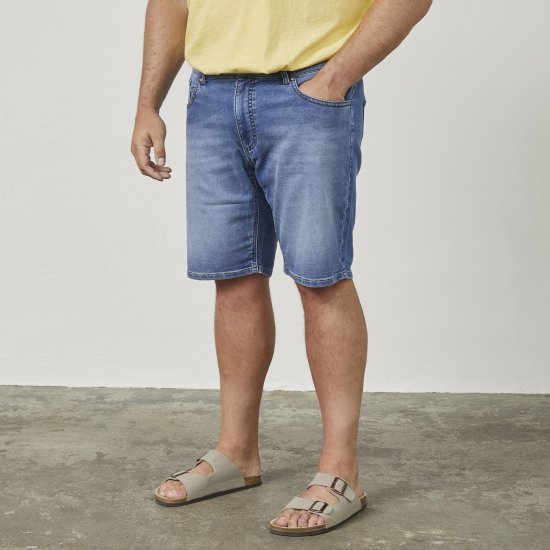 North Latitude 61339 Mick Jog Denim Shorts Denim Blauw - Korte broeken - Grote Maten Korte Broeken Heren
