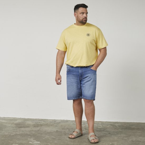 North Latitude 61339 Mick Jog Denim Shorts Denim Blauw - Korte broeken - Grote Maten Korte Broeken Heren