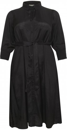 Kaffe Curve Emina Oline Jurk Diepzwart - Kleedjes - 