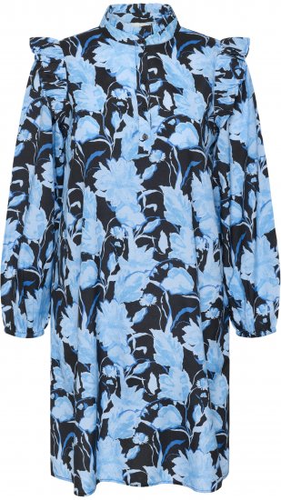 Kaffe Curve Sasja Jurk Blue Snake Flower - Kleedjes - 