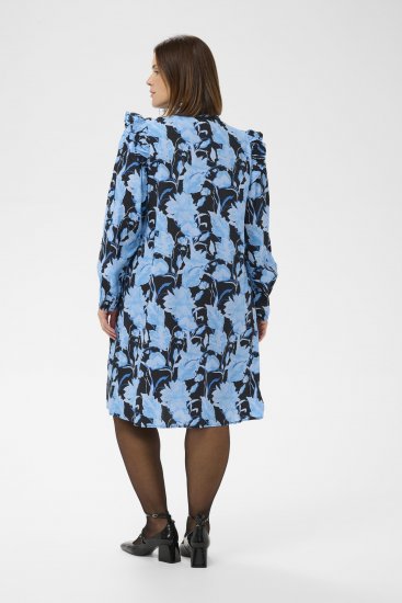 Kaffe Curve Sasja Jurk Blue Snake Flower - Kleedjes - 