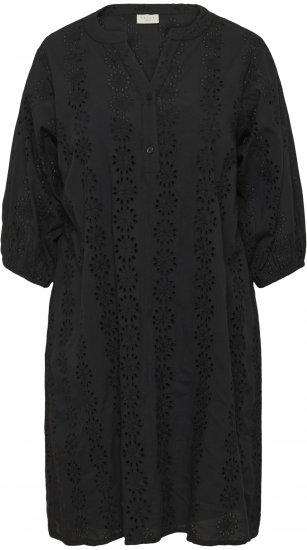 Kaffe Curve Dina Dress Black Deep - Midi jurken - 