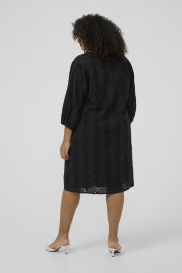 Kaffe Curve Dina Dress Black Deep - Midi jurken - 