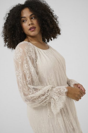 Kaffe Curve Amalie Lace Dress Moonbeam - Midi jurken - 