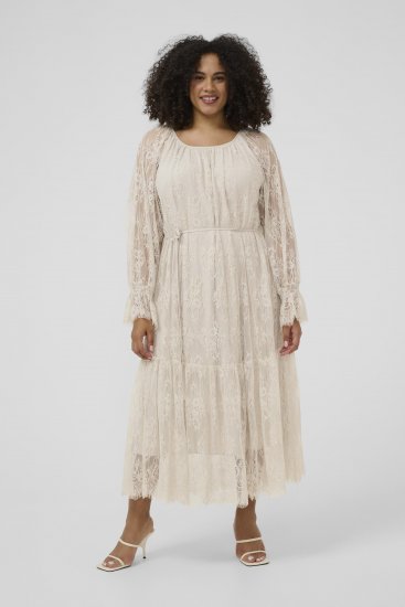 Kaffe Curve Amalie Lace Dress Moonbeam - Midi jurken - 