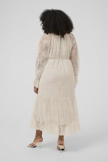 Kaffe Curve Amalie Lace Dress Moonbeam - Midi jurken - 