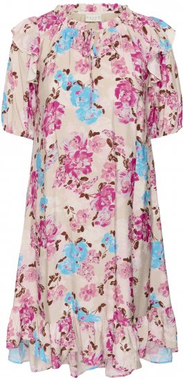 Kaffe Curve Hayley Dress Multi Color Flower - Midi jurken - 